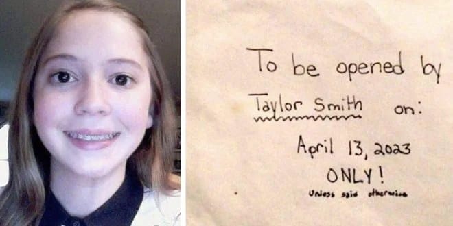 Girl’s letter to her future self, written months before…