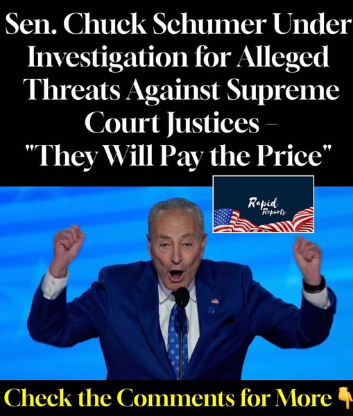 Sen. Chuck Schumer Under Investigation for Alleged Threats Against Supreme Court Justices – “They Will Pay the Price