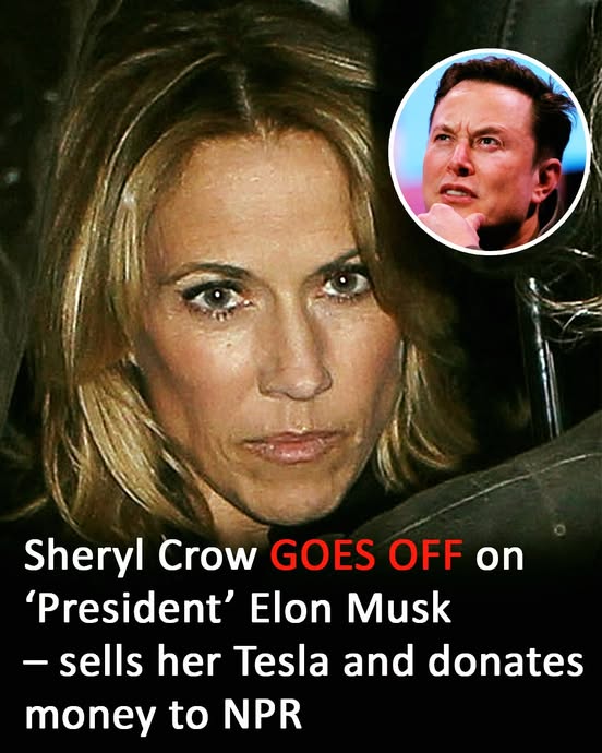 Sheryl Crow sells Tesla in protest of Elon Musk, donates proceeds to NPR